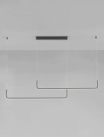 LED Hängeleuchte Schwarz 150 cm lang dimmbar 2...