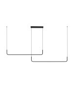 LED Pendelleuchte Schwarz 165 cm lang dimmbar 2 flammig