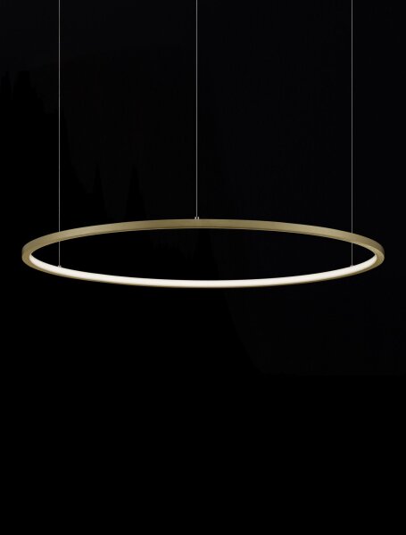 LED Pendelleuchte Ring Ø 80 cm in Gold dimmbar warmweiß