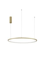 LED Pendelleuchte Ring &Oslash; 80 cm in Gold dimmbar...