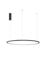 LED Pendelleuchte Schwarz &Oslash; 80 cm dimmbar Ring...