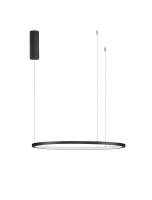 Runde LED Pendelleuchte Schwarz &Oslash; 60 cm dimmbar...