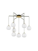 Pendelleuchte rund G9 75 cm breit in Gold Wei&szlig;...