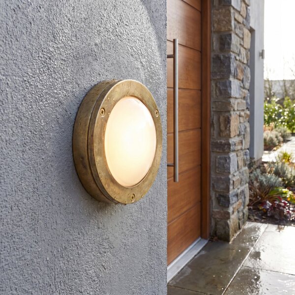 Petite applique AGIA laiton Maritim Ø14cm IP64