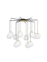H&auml;ngelampe in Gold Wei&szlig; Schwarz 75 cm breit G9...