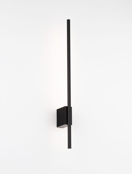 LED Wandlampe 60 cm hoch Schwarz warmweiß RUFUS Aluminium