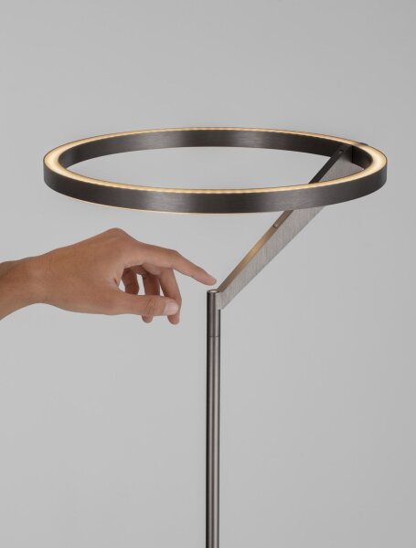 LED Stehleuchte in Nickel 168 cm Touch Dimmer Design AMITY