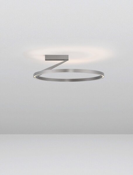 LED Deckenlampe Up Down Ø 60 cm in Nickel dimmbar CCT