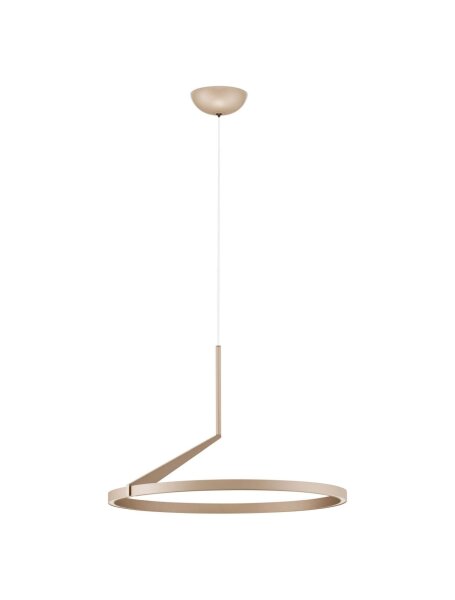 LED Hängelampe Ring Ø 60 cm Braun dimmbar höhenverstellbar