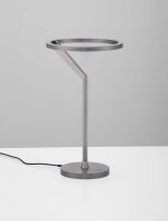 LED Tischlampe in Nickel 38 cm Touch Dimmer Farbwechsel