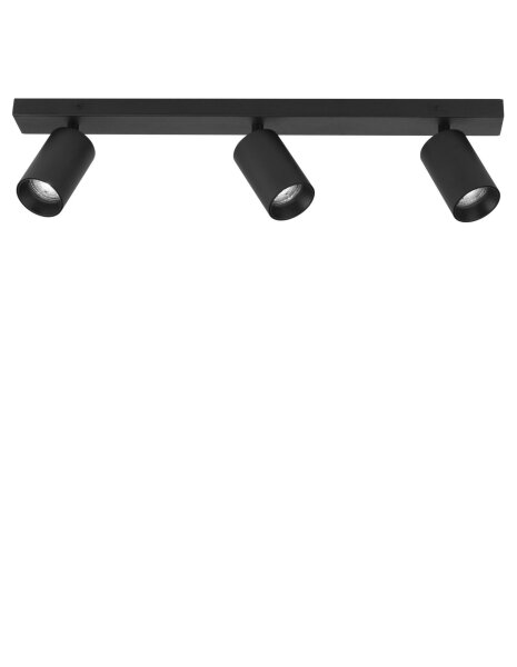 Deckenlampe Schwarz 55 cm lang GU10 schwenkbar 3 flammig