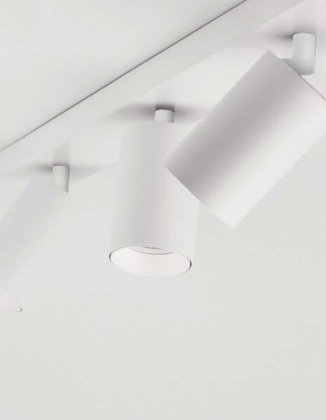 Deckenstrahler Weiß 55 cm lang GU10 schwenkbar 3 flammig