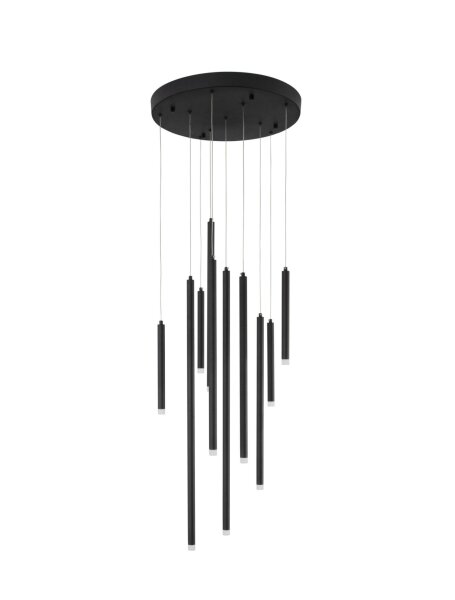 LED Hängelampe 50 cm breit Schwarz dimmbar höhenverstellbar