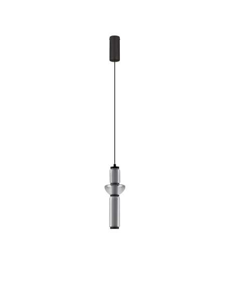LED Hängeleuchte Schwarz Ø 12 cm dimmbar höhenverstellbar