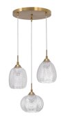 H&auml;ngeleuchte in Gold 39 cm breit E27...