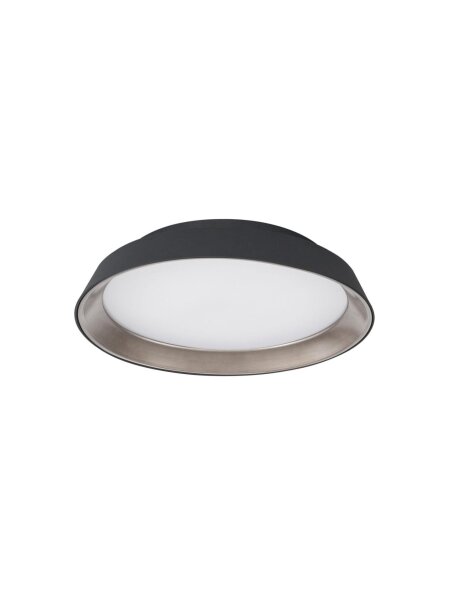 LED Deckenlampe rund Ø 45 cm Schwarz Braun dimmbar warmweiß