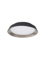 LED Deckenlampe rund &Oslash; 45 cm Schwarz Braun dimmbar...