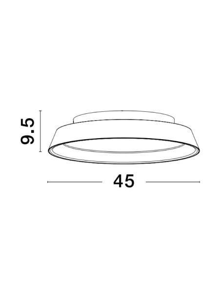LED Deckenleuchte Weiß Braun Ø 45 cm dimmbar rund warmweiß