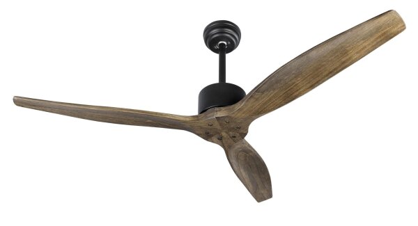 LED Deckenlampe mit Ventilator Schwarz Braun Ø 132 cm Modern