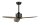 LED Deckenlampe mit Ventilator Schwarz Braun Ø 132 cm Modern