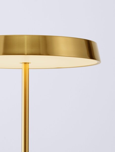 LED Stehlampe 136 cm in Gold warmweiß SHASTA Aluminium