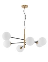 H&auml;ngelampe in Gold Wei&szlig; Schwarz 103 x 75 cm G9...