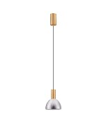 LED H&auml;ngeleuchte in Schwarz Gold &Oslash; 17 cm...