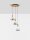 LED Pendelleuchte in Gold Schwarz 43 cm breit dimmbar Modern