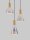 LED Pendelleuchte in Gold Schwarz 43 cm breit dimmbar Modern