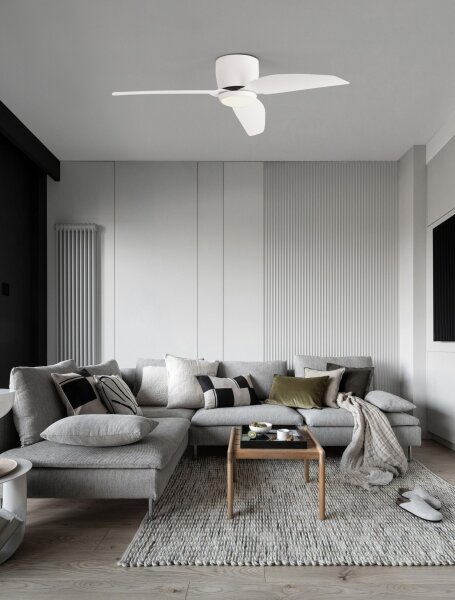 LED Deckenventilator Fernbedienung Ø 100 cm Weiß warmweiß