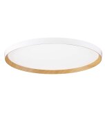 LED Deckenleuchte Wei&szlig; &Oslash; 60 cm dimmbar Holz...