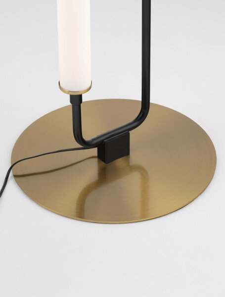 LED Stehlampe 150 cm in Weiß Schwarz Gold warmweiß SLOAN
