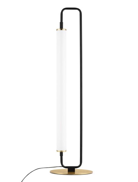 LED Tischleuchte in Gold Weiß Schwarz 68 cm warmweiß Modern