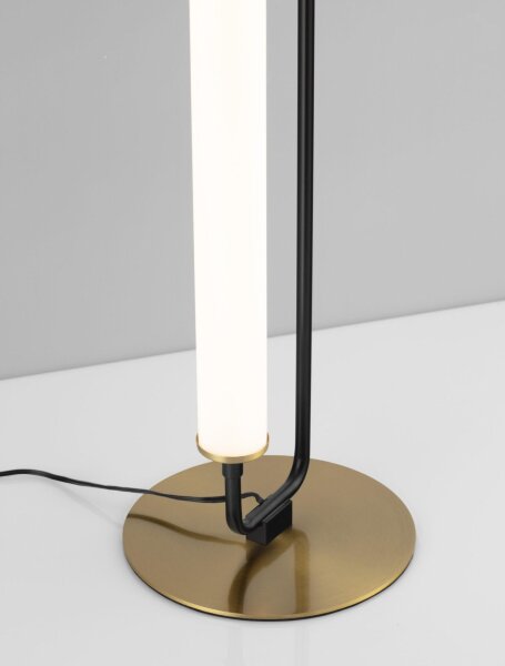 LED Tischleuchte in Gold Weiß Schwarz 68 cm warmweiß Modern