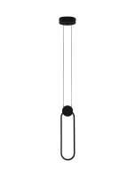LED Pendelleuchte Ring 10 cm lang Schwarz...