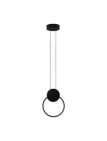 LED H&auml;ngelampe Schwarz 20 cm lang Ring...