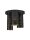 Deckenlampe rund E14 Ø 30 cm in Schwarz Gold Metall SONNY