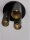 Deckenlampe rund E14 Ø 30 cm in Schwarz Gold Metall SONNY