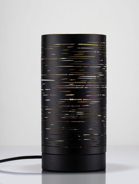 Tischlampe in Schwarz Gold 20 cm E14 Metall SONNY Modern