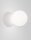 Wandlampe rund G9 10 cm breit Weiß Glas Gips SPENCER Kugel