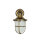 Premium Applique extérieure laiton antique verre strié