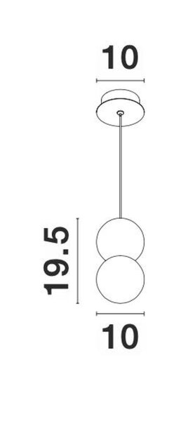 Pendelleuchte Glas Beton G9 Weiß Ø 10 cm rund SPENCER Kugel