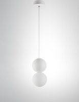 Pendelleuchte Glas Beton G9 Weiß Ø 10 cm...