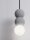 Hängelampe G9 Ø 8 cm Grau Weiß höhenverstellbar Glas Beton