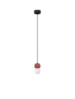 Hängeleuchte Weiß Rot Ø 8 cm G9 Glas...