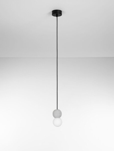 Pendelleuchte Ø 8 cm G9 Grau Weiß höhenverstellbar rund