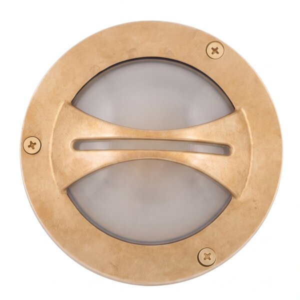 Petite lampe murale AGIA laiton Maritim ronde IP64 extérieur
