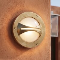 Petite lampe murale AGIA laiton Maritim ronde IP64...