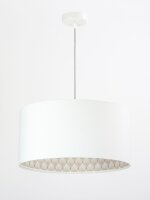 Suspension Blanc Beige Tissu Salle à manger Lampe