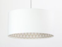 Suspension Blanc Beige Tissu Salle à manger Lampe